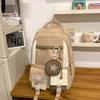 High Value Ins Pain Bag Wide Shoulder Strap Large Capacity Contrasting Color Junior High School Students Lightweight