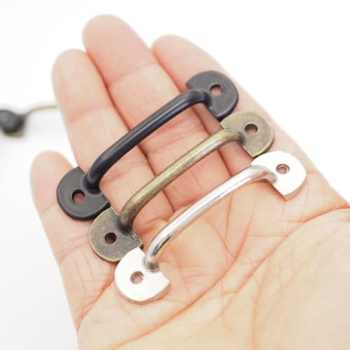 sempiterno 10-Piece Mini Handle Pulls, Very Small Zinc Alloy Handles, Antique Retro Style, 6x1.5cm, Jewelry Box Handles, Gift Box, Package Box Accesso