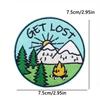 Aufbügelbares besticktes Abzeichen Outdoor-Abenteuer-Design Kosmischer Pilz Astronaut Für Jeansjacke Hut Tasche DIY Personalisierbare Dekoration