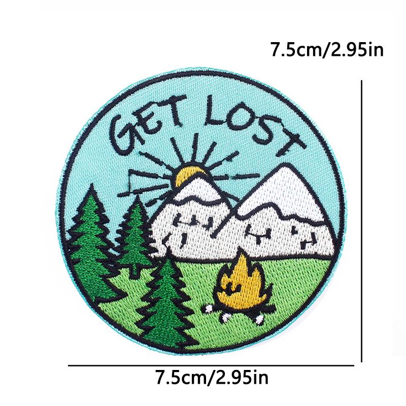 Aufbügelbares besticktes Abzeichen Outdoor-Abenteuer-Design Kosmischer Pilz Astronaut Für Jeansjacke Hut Tasche DIY Personalisierbare Dekoration