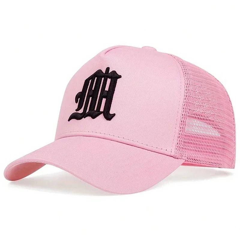 Unisex Personality M Letter Embroidery Baseball Net Caps Spring Summer Outdoor Adjustable Casual Hats Hip Hop Sunscreen Hat