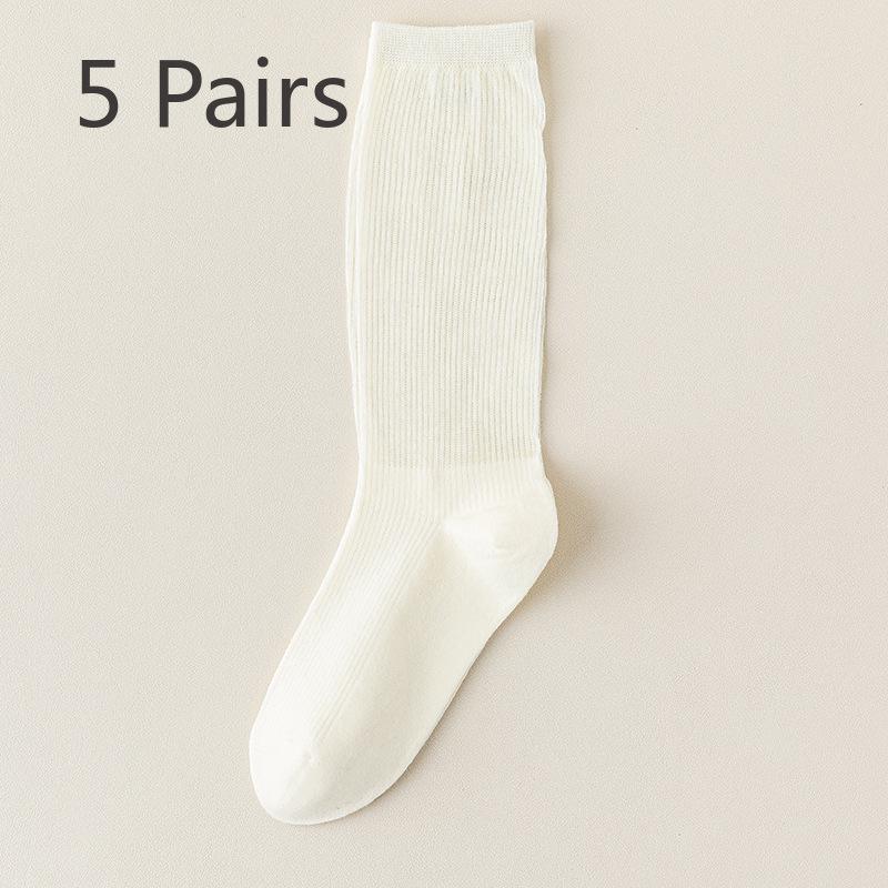 5 par Damvårs- och Sommar med Ultratunna Förlängda Andningsbara Bomullsstrumpor