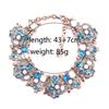 Colorful Short Necklace Women's Fashion Jewelry Full Diamond Exaggerated Flower Necklace Multi Layered Accessories Necklace