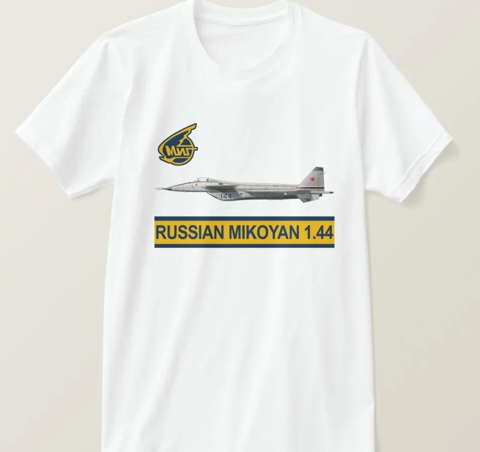 Russian Aerospace Force MiG 1.44 Fifth Generation Fighter T-Shirt 100% Cotton O-Neck Short Sleeve Casual Mens T-shirt Size S-3XL