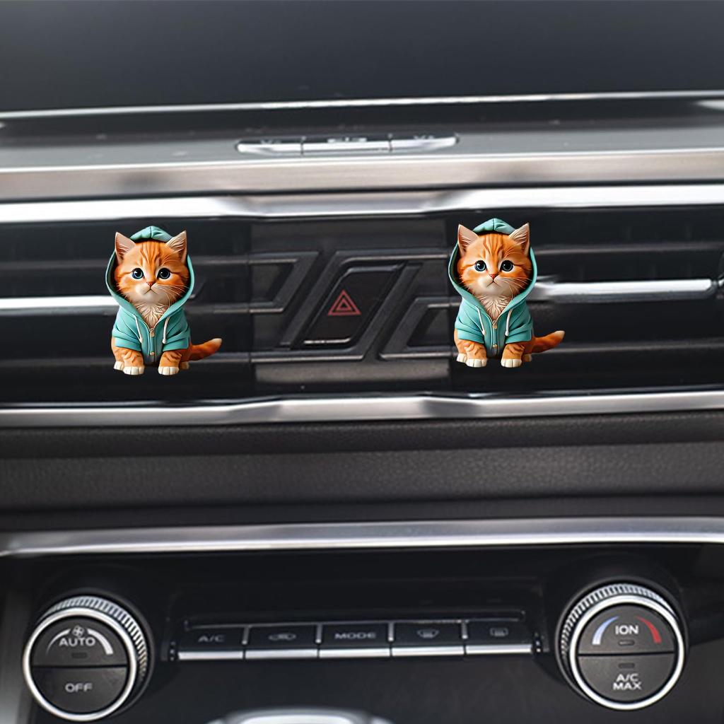 Car Aroma , Car , Mini Cat Motif, Anti-Slip Clip-on Installation, 0.7 Oz