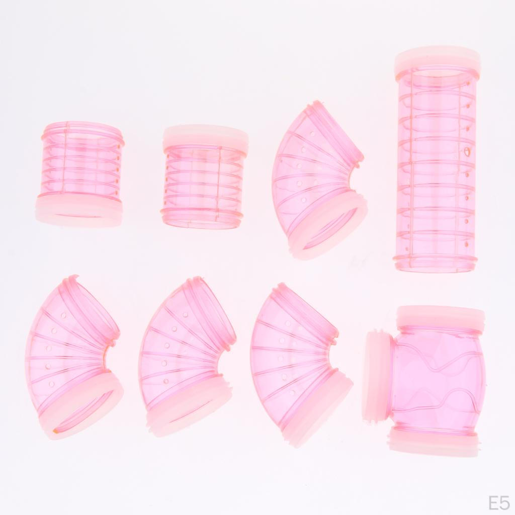 Hamster Tube Tunnel Toy Hideout Plastic Cage Playing Hut for Gerbil Rat Mice Small