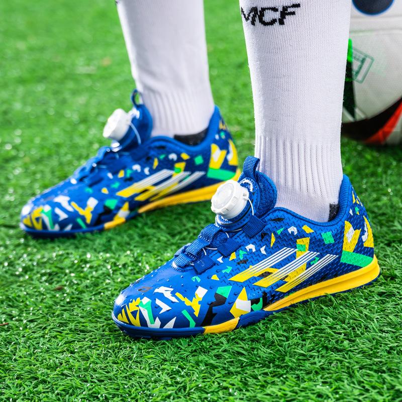 

Children S Football Shoes Velcro Boys Shoes Girls Shoes Tf Broken Nails Artificial Turf Leather Feet Non-Slip Training Shoes 30