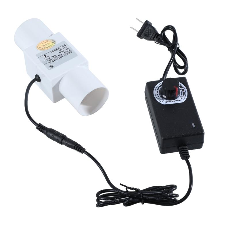Inline Duct Fan with Variable Speed Controller 12V Ventilation Exhaust Fan Pipe Fan for Air Heating Cooling Booster