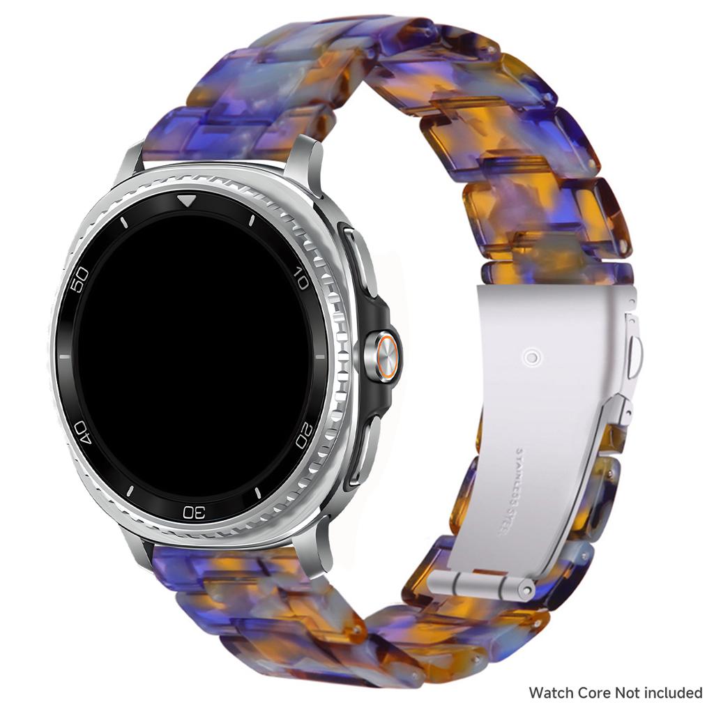 Bracelet en résine de luxe pour Samsung galaxy watch 8/8 classic 46mm Bracelet à maillons transparent pour galaxy watch ultra 2025/7 47mm bracelet