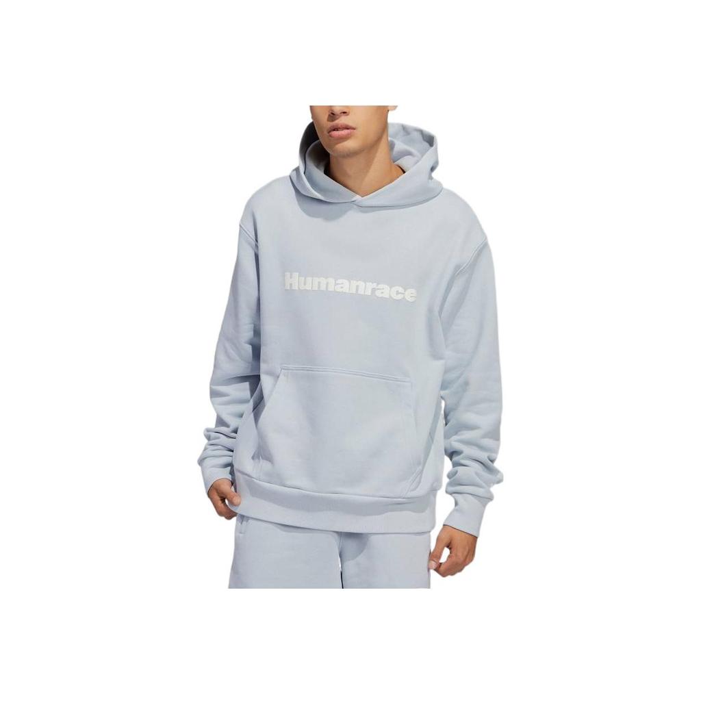 adidas Originals X Pharrell Williams Einfarbiger Logo-Hoodie Unisex-Hoodies Blau HS4814
