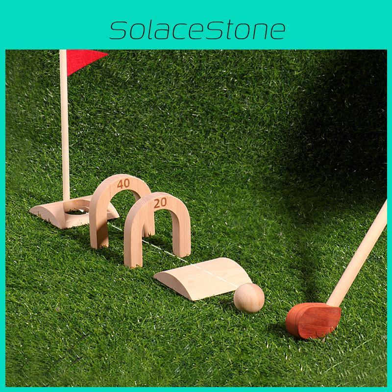Golf Toy Wooden Set Indoor Sports Equipment For Kids Parentchild Activity