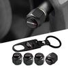 Car Wheel Tire Air Valve Caps with Keychain For Nissan Nismo Qashqai J10 Juke Micra Leaf Sentra Patrol Y61 Note Auto Accessories