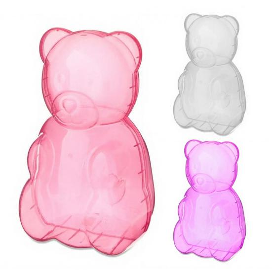 Gummy Bear Container Clear Plastic Bear Shaped Candy Holder Reusable Gift Box for Valentine's Day Party Festive Favors