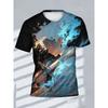 Men's Fashion 3D Printed Men's T-Shirt Round Neck Short Sleeve Trendy Street Wear