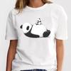 New Panda Lovely Cute T-shirt Clothing Cartoon Graphic Print Short Sleeve Fashion Casual  T Shirt Women Soft Clothing