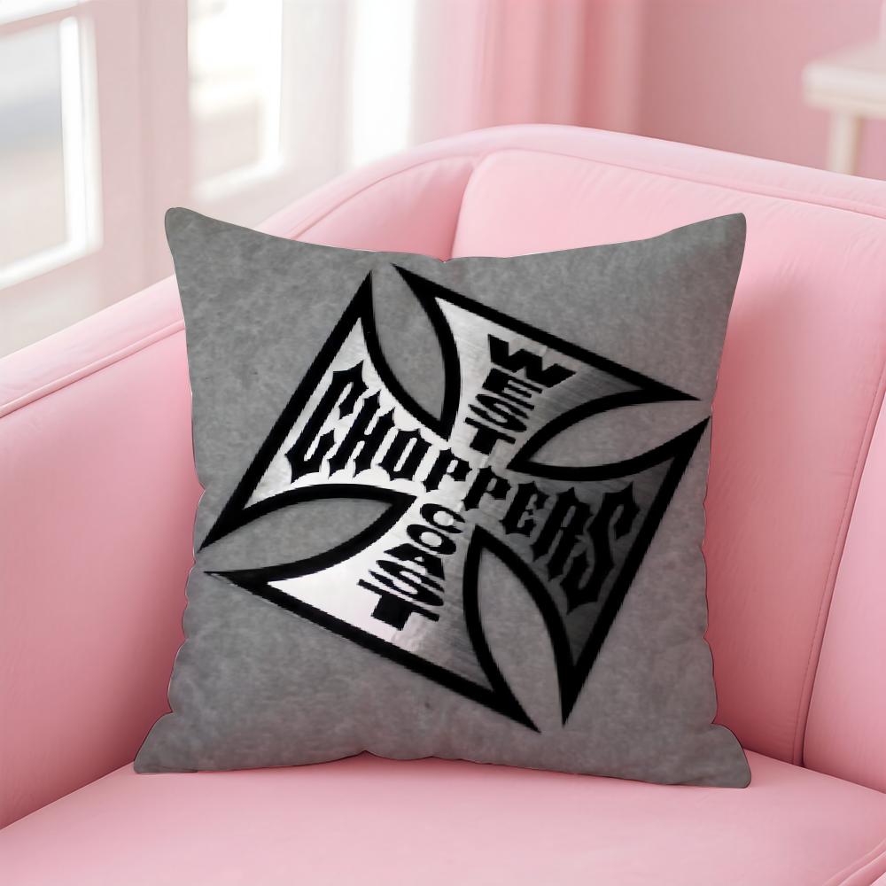 Klassische W-Westküsten C-Chopper Kissenbezug Bequem Wendbarer Kissenbezug Ideal für Auto Sofa Schlafzimmer & Mehr