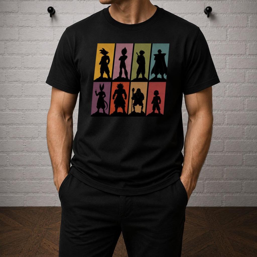 Dragon Ball Z Shirt, Goku Vegeta Anime T Shirt, Saiyan Silhouette Tee, DBZ Graphic