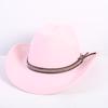 Beliebte europäische und amerikanische Mode OL-Stil einfarbiger Cowboyhut Herren und Damen High-End Zylinder Jazzhut Filzhut