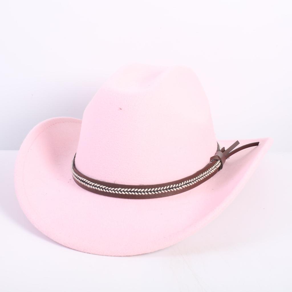 Beliebte europäische und amerikanische Mode OL-Stil einfarbiger Cowboyhut Herren und Damen High-End Zylinder Jazzhut Filzhut