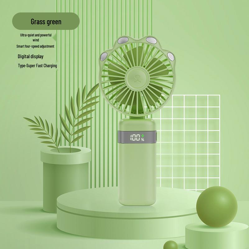 Portable Brushless Mini USB Fan with Digital Display