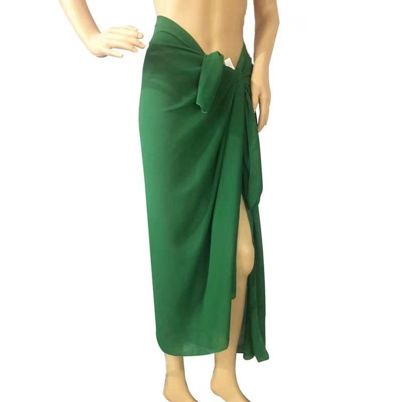 Long mesh beach wrap dress, sexy bikini one-piece scarf for women