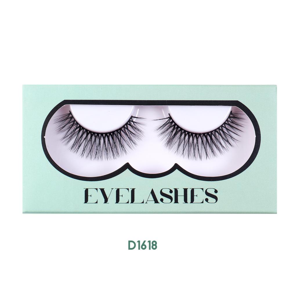 Blue Box 15mm Natural Style 3D Wispy Silk False Eyelashes Vegan Synthetic Hair Faux Mink Lashes