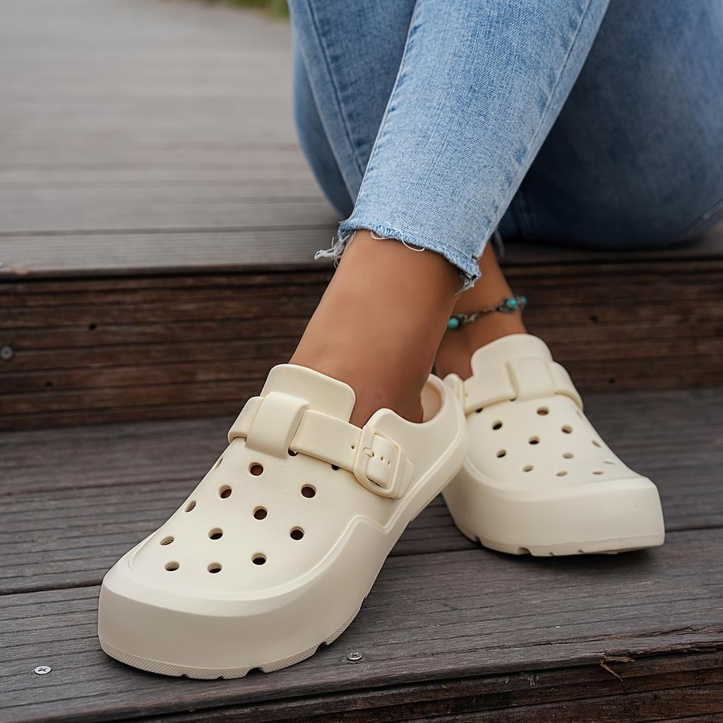 [Breathable|Lightweight] Breathable & Lightweight Women's Clog | Slip-Resistant EVA Upper, Arch Support & Cushioning, Adjustable Buckle