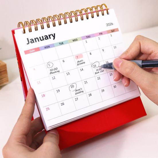 2026 Rhinestone Painting Desk Calendar DIY Handmade Butterfly Constellation Rhinestone Art Drawing Standing Flip Calendar Decoration