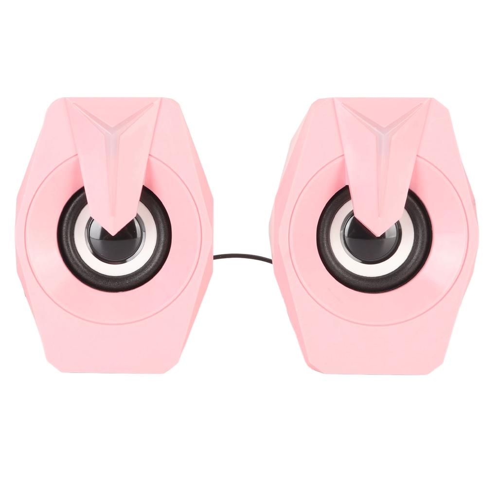 USB Powered Speaker with RGB Lights Volume Control Portable Wired Subwoofer Speaker for Laptop Desktop Computer Desktop