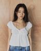 INSEOWL Necklace Two-Way Blouse - White