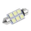 White 36MM 6-LED 5050 SMD Car Auto Interior Festoon Dome Light Lamp Bulb DC12V