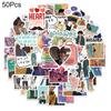 50 Stück Graffiti-Aufkleber Mehrzweck Dekorativ Wasserdicht Heartstopper Aufkleber Gepäck Laptop Aufkleber für Skateboard