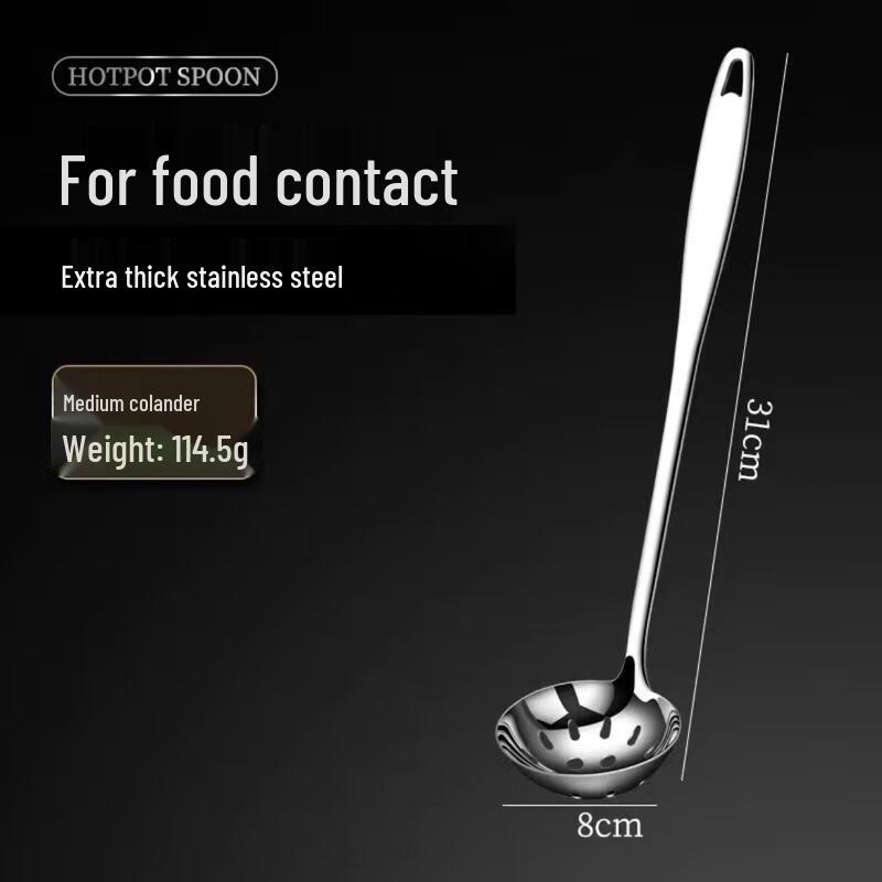 HANDUNYOU Stainless Steel Long-Handled Slotted Spoon