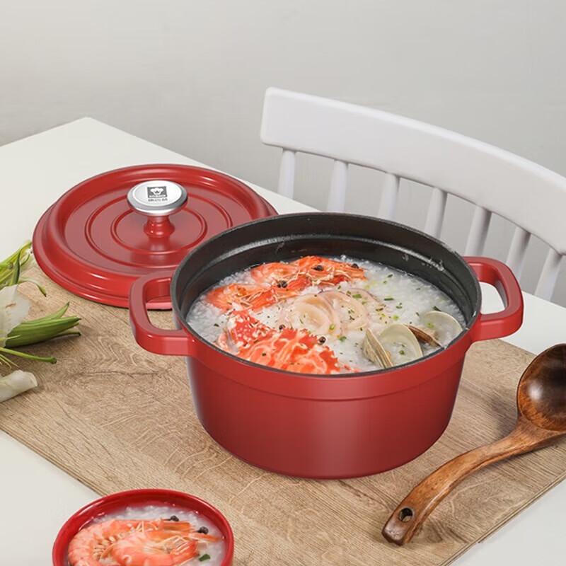 KOBACH Enameled Cast Iron Flat-Bottom Soup Pot