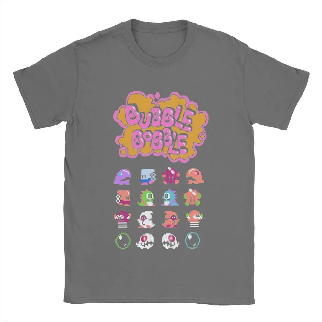 Funny Bubble Bobble T-Shirts Men Round Neck Cotton T Shirt Short Sleeve Tees Party Clothes