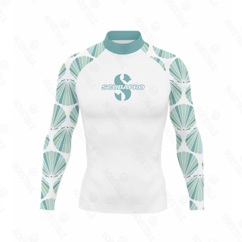 Long Sleeve Rash Guard Split Wetsuit Surfing Swimming Water Sports