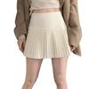 Damen High-Waist A-Linien Faltenrock - Schlankmachend, Kurzer College-Stil für Frühling & Herbst