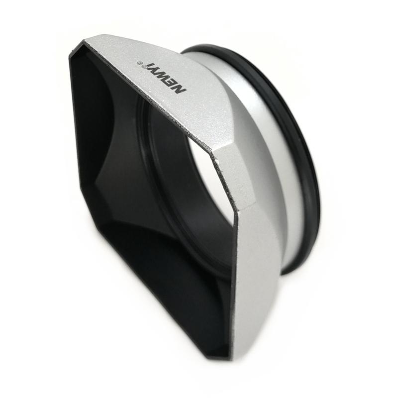

Silver Square Camera Lens Hood for Sony Fujifilm Olympus 37 39 40.5 46 49 52 mm 37mm