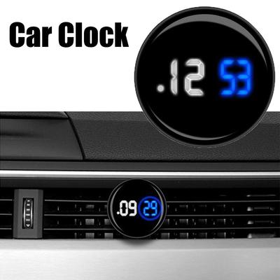 Auto Innenraumuhr mit Clip Automobil Nachtlicht Elektronische Uhr Wasserdicht Doppelseitiges Klebeband Armaturenbrett Fahrzeuguhr