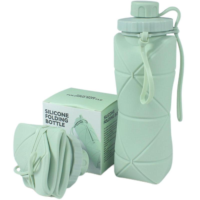 Silicone Folding Water Cup Portable Cup Outdoor Sports Travel Kettle Telescopic Cup Hand Cup Folding Water Bottle 0.6L