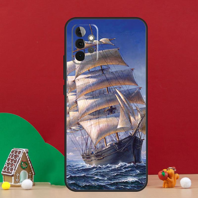 Sailing Pirate Ship Boat Case For Samsung Galaxy A36 A56 A06 A13 A53 A32 A12 A22 A52 A35 A17 A16 A55 A15 A54 A34 A14