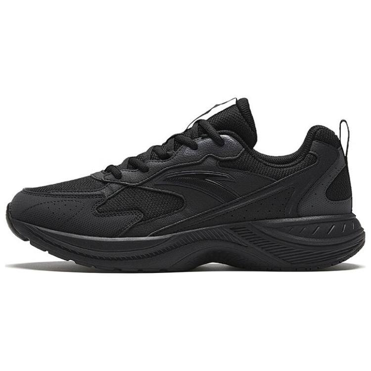 New Anta Cushioning Anti Slip And Wear Resistant Low Top Running Shoes Men's Black 912345595-4