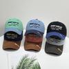 Embroidery Letter Cap Autumn Versatile Contrasting Color Soft Top Showing Face Small Baseball Cap Men'S And Women'S Sun Hats