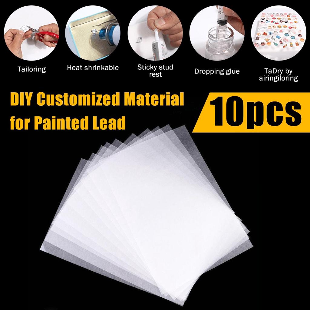 10PCS 20X29cm Heat Shrinkable Paper Shrink Film Paper Sheets for DIY