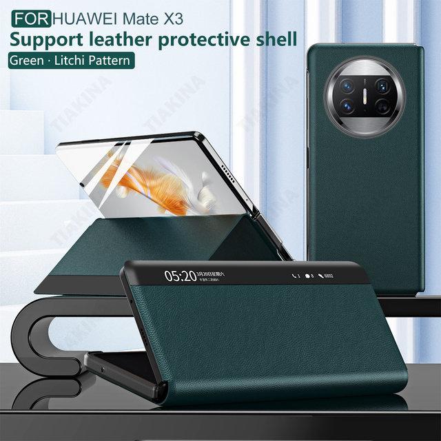 

Smart Touch View Window Flip Cover для Huawei Mate X3 Чохол для Huawei Mate X3 5g Flip Leather Case Shockproof Phone Funda Capa for Huawei Mate X3 зелений
