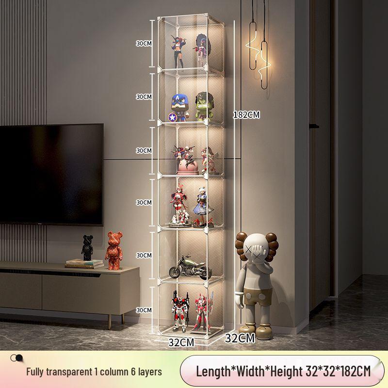 Lego Vitrine: Staubdichtes Transparentes Aufbewahrungsregal für Kleine Ornamente und Spielzeug