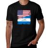 Half Honduran Flag Design Vintage Honduras USA Gift T-Shirt Plus Size Workout Short Sleeve Top