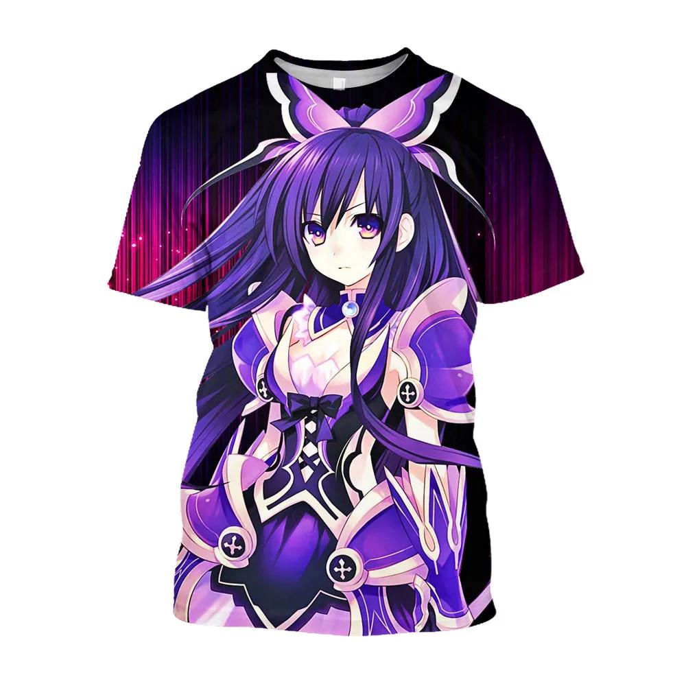 Hot 2024 New Fashion3D Anime Date A Live Printed Men T-Shirts Sexy Girls Cartoon Manga Oversized T Shirt Streetwear T-shirty