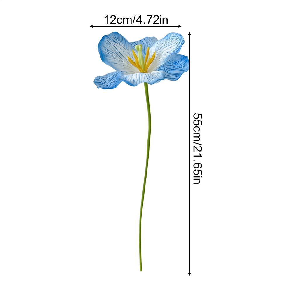 Leafless Fake Flower with Stem 12cm Flower Head 55cm Rhizome Home Wedding Decoration Retro Photography Props for Commercial