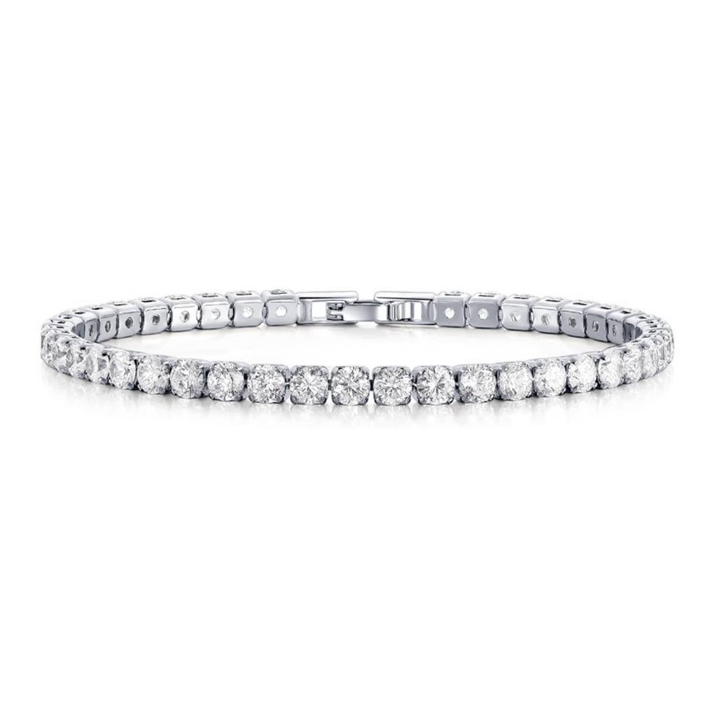 European & American Men's and Women's Hip-Hop Copper Zircon Tennis Bracelet 4.0